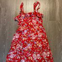 ASTR Red Floral Sun Dress Photo 0