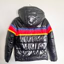 Aviator Nation NWOT  5 Stripes Luxe Trekker Glossy Black Jacket Size XS Photo 5