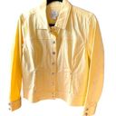 Christopher & Banks NWOT  Stretch yellow jacket w/ rhinestone snaps size medium Photo 0