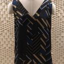 DKNY  Color Block Geometric Pattern Sleeveless Top Size Medium Photo 0