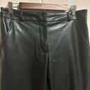 7 For All Mankind  Faux Leather Wide Cropped Leg Pants Black- Size Medium Photo 3