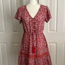 Knox Rose Red Floral Above the Knee Side Pockets Dress  Size XS Photo 1