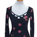 Aeropostale Womens Seriously Soft Stretch Floral Skater Dress Black Size S Boho Photo 5