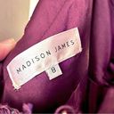 Madison James  Elegant Purple Floral Lace Maxi Formal Ball Gown Photo 11