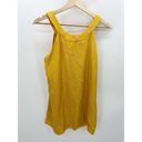 Collective Concepts  Top Women MEDIUM Yellow Pink Printed Sleeveless Polyester Photo 1