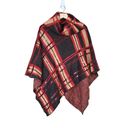 Chico's  Plaid Sequined Embellished Cowl Neck Poncho Size S/M Photo 2