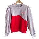 Ganni Embroidered two-tone organic cotton-fleece sweatshirt Photo 2