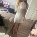 Just Me White Puff Sleeve Sundress  Photo 3