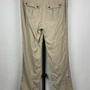 Cynthia Rowley Tan 100% Linen Wide Leg Back Pocket Flap Casual Roll Up Pants Photo 2