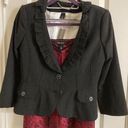 White House | Black Market  Blazer Womens 4 Polka Dot Peplum Jacket Career‎ Photo 0