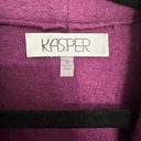 Kasper  sweater boiled wool size medium purple cardigan blazer office job modest Photo 3