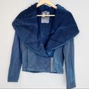 Young Fabulous and Broke  Navy Tie Dye Quilted Crop Moto Jacket Size XSmall Photo 12