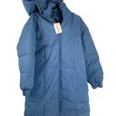 Missguided Misguided blue long puffer coat Tall LL square quilted puffer coat size 2 womens Photo 10