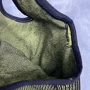 Good American  Seamless Sports Bra Ribbed Size 0/1 XS S Green Black Firm Control Photo 4