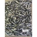 infinity Eyeful Knit  Scarf Black Gray +- 15" Wide x 50" Long NWT Photo 2