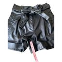 Bardot Revolve  Belle Paperbag Faux Leather Short in Black Size 8 Photo 9