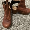 Free People RARE  Leather Heeled Booties Photo 3