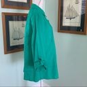 kim rogers  Petite Teal Green Button Down Linen Shirt Lightweight Shacket  PL Photo 2