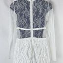 Alexis  Joelle White Lace Sheer Long Sleeve Wedding Bridal Boho Maxi Dress Small Photo 9