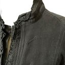 Apt. 9  Stretch Black Denim Hook Closure Jacket Size Medium Photo 3