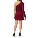 Alexis 💕💕 Ilana Lace Long Sleeve Dress ~ Dark Red XS One Shoulder Sheath Dress Photo 4