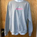 Staykation Mama Embroidered Light Grey Crewneck Sweater Photo 0