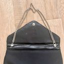 La Regale Vintage 1950s  Dianmond Shape Rihnstones Black Satin Evening Bag Clutch Photo 3