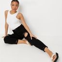 Missguided  petite black distressed mom jeans Photo 3