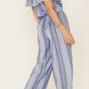 NWT Panhandle White Label Ladies Novelty Blue Jumpsuit Western Cowboy Size Small Photo 1