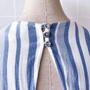 Lost + Wander Blue and White Striped Ruffle Mini Dress Photo 8