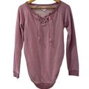 Isabel Maternity  by Ingrid & Isabel Women's Textured Lace-up Sweatshirt XS Photo 0