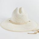 Lele Sadoughi  Straw Checkered Hat in White Washed New as-is Womens Western Photo 10