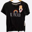 Rae Dunn NWT  Rainbow Be Proud Pride TShirt Black S Photo 0