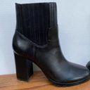 Vintage vtg 90s 1990s Y2K 2000s Black Square toe chunky Block Heel Boots retro Size 10 Photo 9