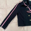 St. John by Marie Gray Navy Blue Gold Button Denim Jacket, size 2 Photo 9