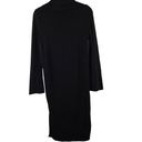 ZARA  Womens Black Mock Neck Long Sleeve Sweater Dress High Low Hem Sz S Photo 4