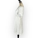 Madewell  Alexi Minidress Women's Size 6 White Linen Blend Flutter Sleeve NWT Photo 3