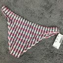 Topshop Pink White Grey Checkered Gingham Ruffle Hip Bikini Bottoms NEW Photo 1