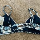 Rip Curl Blue and white patterned tie dye bikini top never worn Photo 4