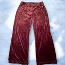 Nike Women’s Burgundy  Velour Pants size M soft fleece-lined cabincore blokecore Photo 0