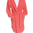 Barefoot Dreams  Cozychic Peachy Coral Bath Robe Hooded Size 1 EUC Kimono Cozy Photo 1