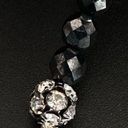 Onyx Vintage Black Hematite  And CZ Lariat Necklace Photo 5