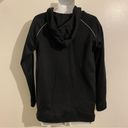 Good American  Performance 1/2 Zip Black Hoodie Tunic Small Photo 4