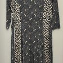 a.n.a Boden  Day Belted 3/4th Sleeve Dress in Monochromatic Floral Print Sz 10 Photo 7