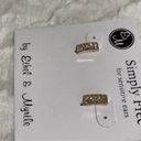 The Bar Ethel & Myrtle Simply Free Gold Tone Rhinestone Stud Pierced Earrings Photo 7