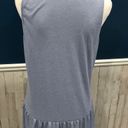 Umgee  Lace Up Blue Boho Peplum Tunic Top Small Photo 3