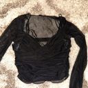 ZARA Sheer Mesh Long Sleeve with Bra Detail Photo 2