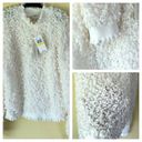 cupio Fancy Knit White frill Sweater M Photo 1