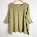 Pilcro  Anthropologie Green Knit Dolman Sleeve Sweater Size Small Photo 0
