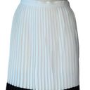 Rachel Zoe NWOT  Pleated ColorBlock Mini Skirt White Black Large Photo 1